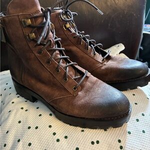 MICHAEL Michael Kors Dark Brown Lace-Up Booties